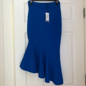 Milly Asymmetrical Draped Skirt